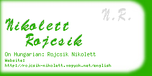 nikolett rojcsik business card
